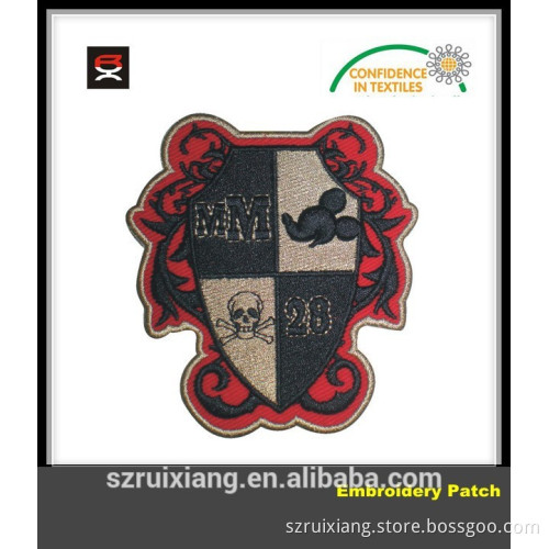 Custom embossed embroidery patch